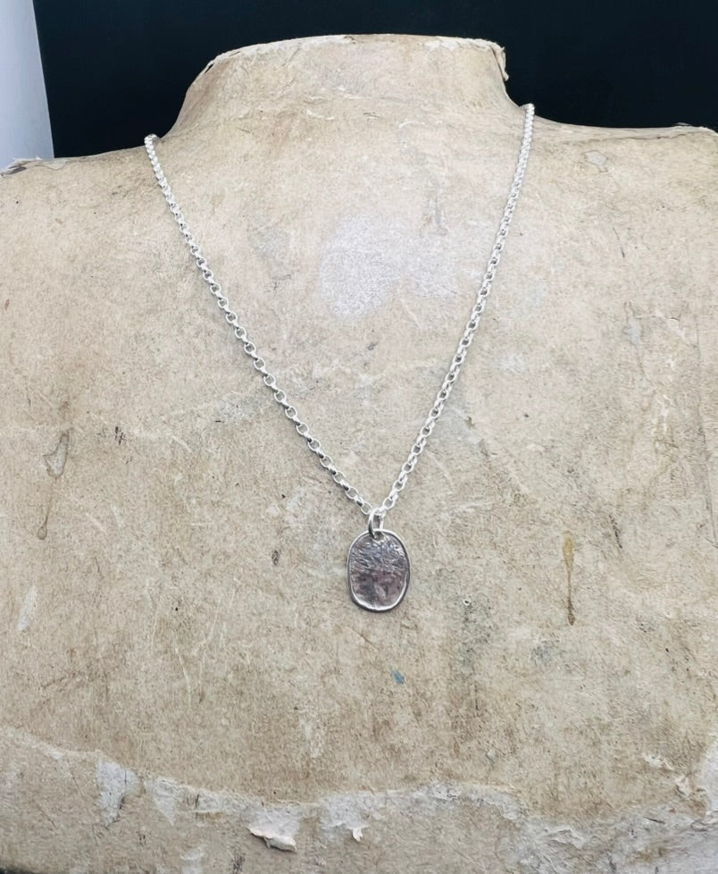 Lunaria single petal necklace