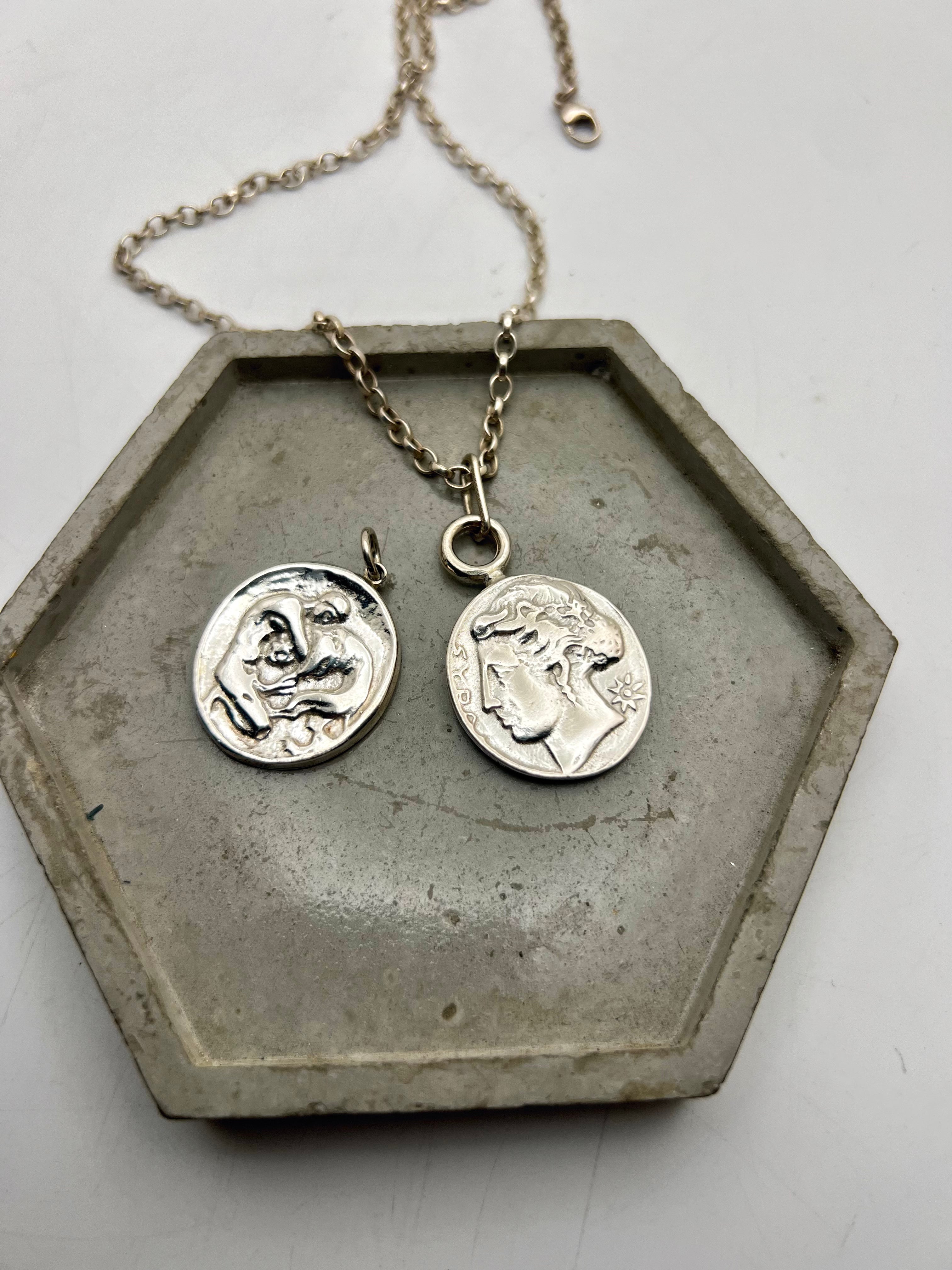 Aphrodite coin and chain