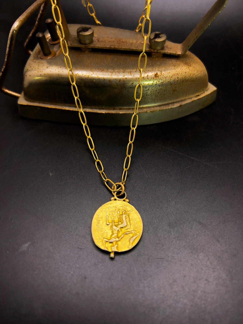 Zeus & Hercules Coin Pendant