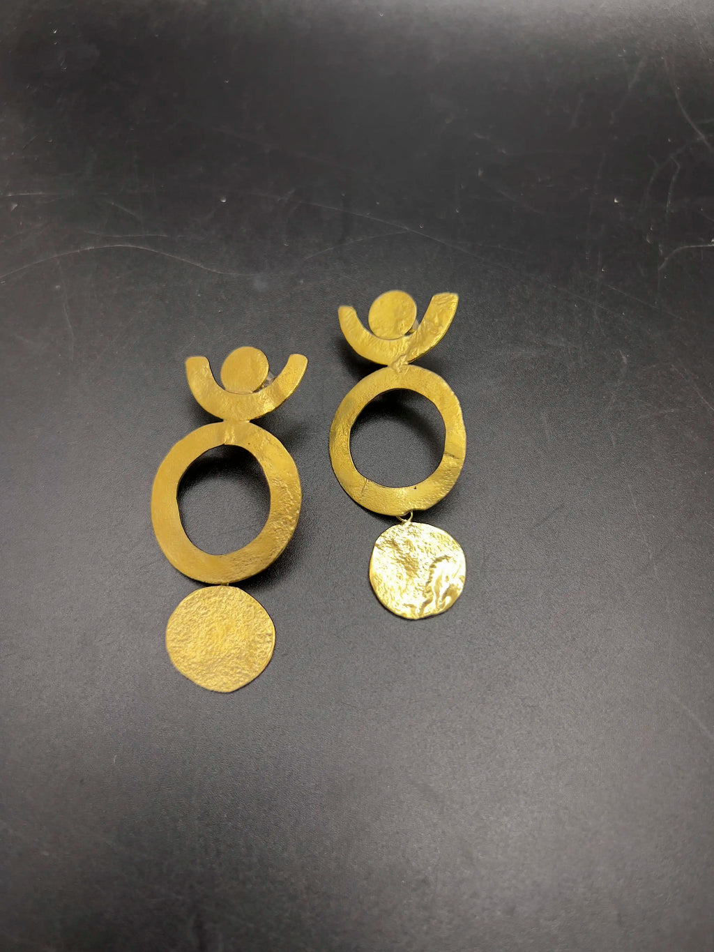 Woman Holding The World Statement Earrings in Gold or Silver