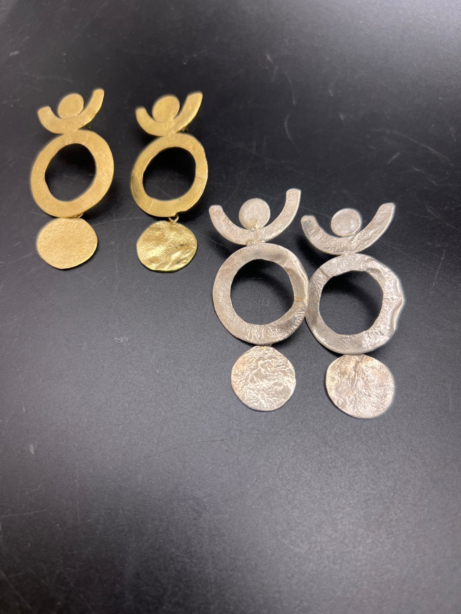 Woman Holding The World Statement Earrings in Gold or Silver