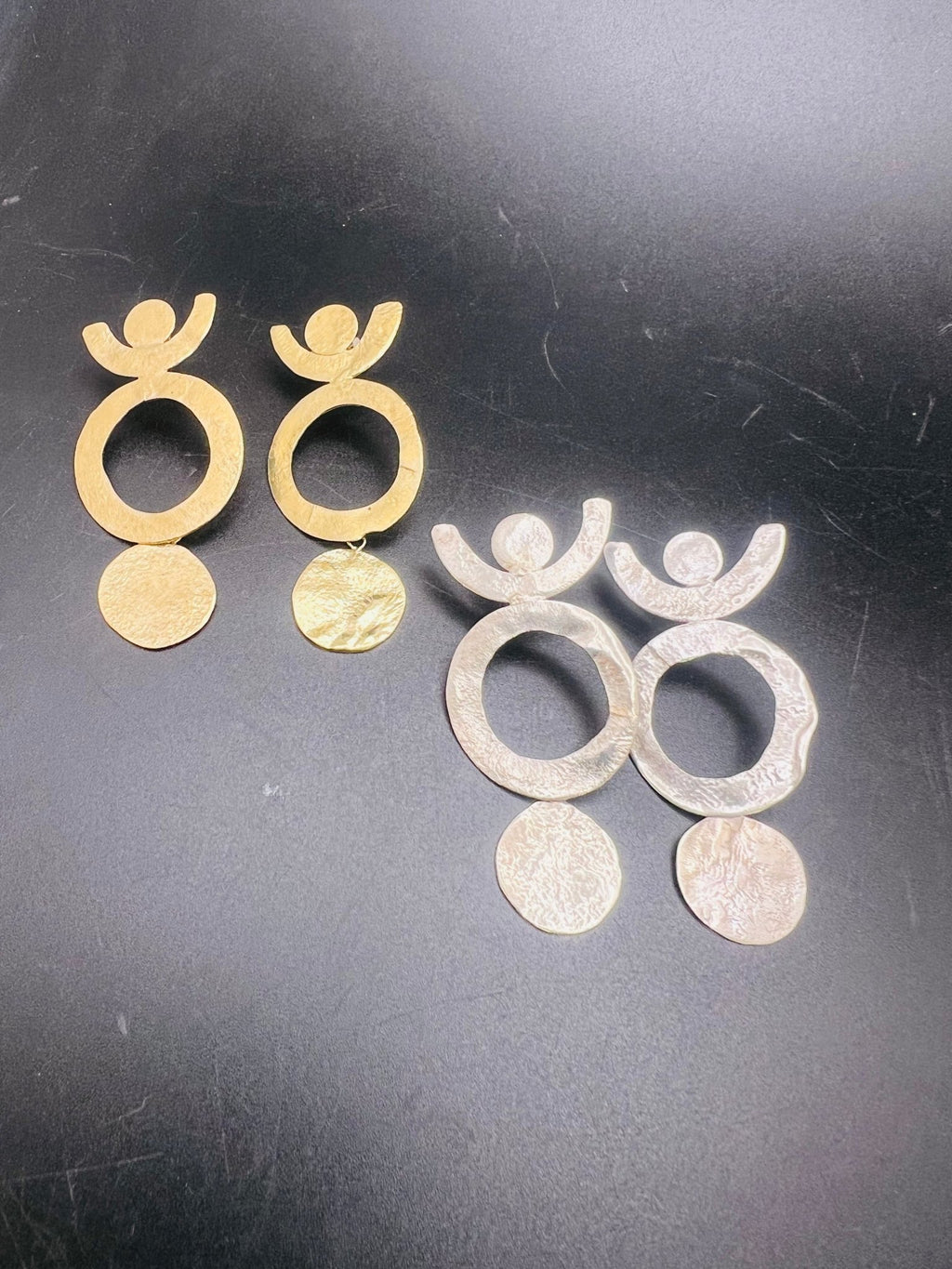Woman Holding The World Statement Earrings in Gold or Silver