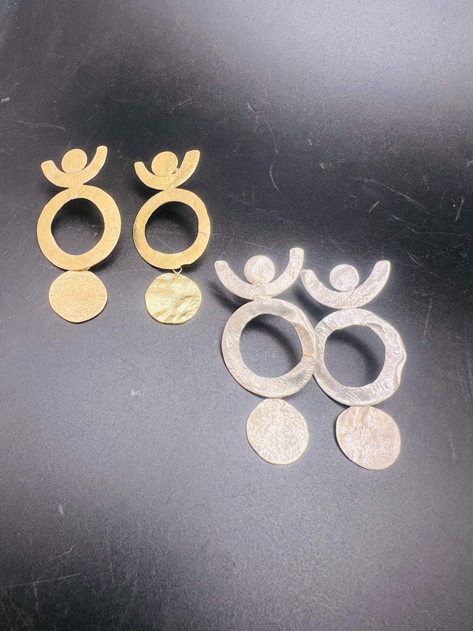 Woman Holding The World Statement Earrings in Gold or Silver