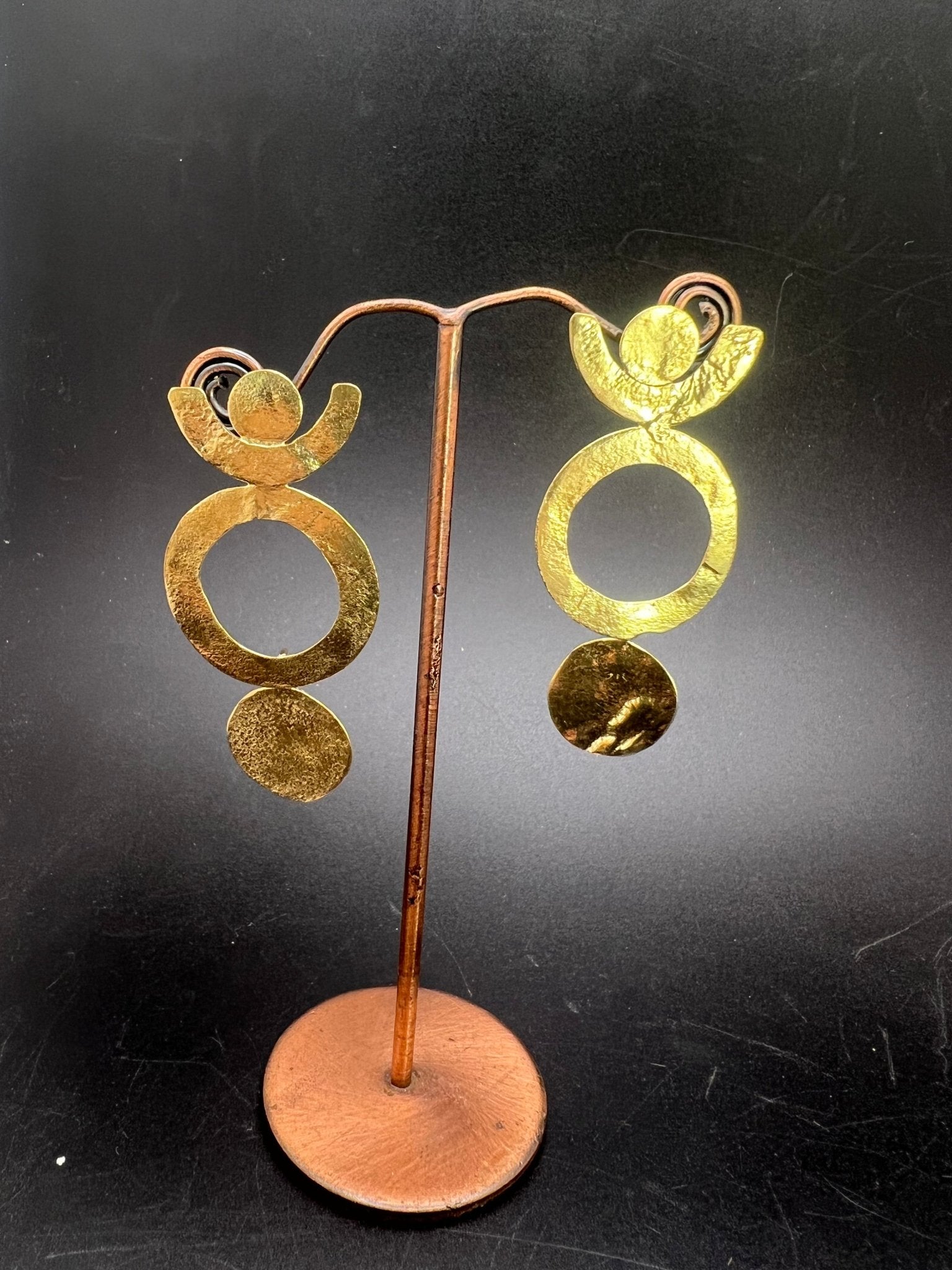 Woman Holding The World Statement Earrings in Gold or Silver