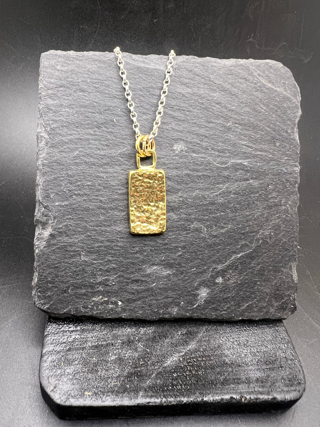 Gold lozenge pendant