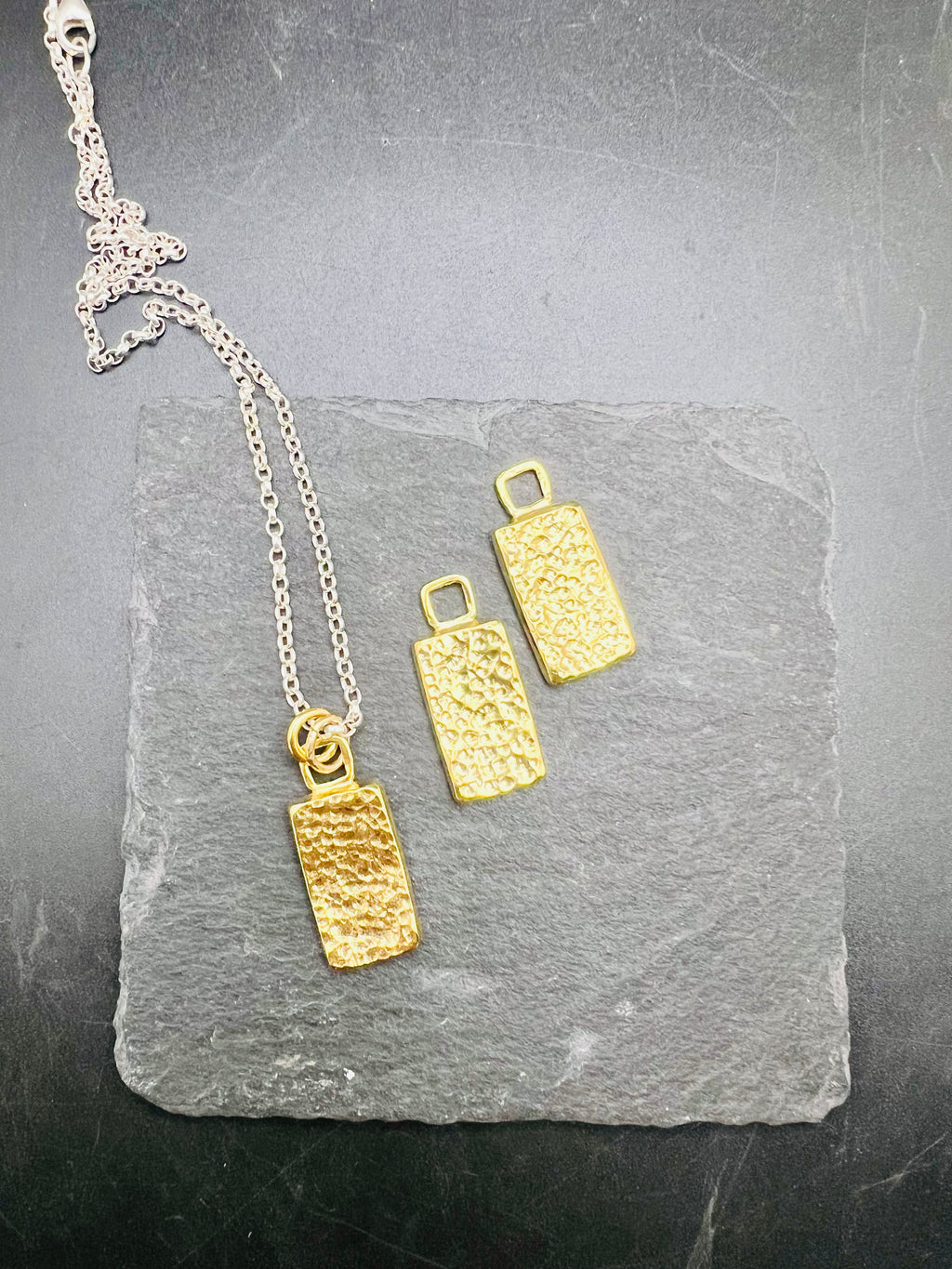 Gold lozenge pendant