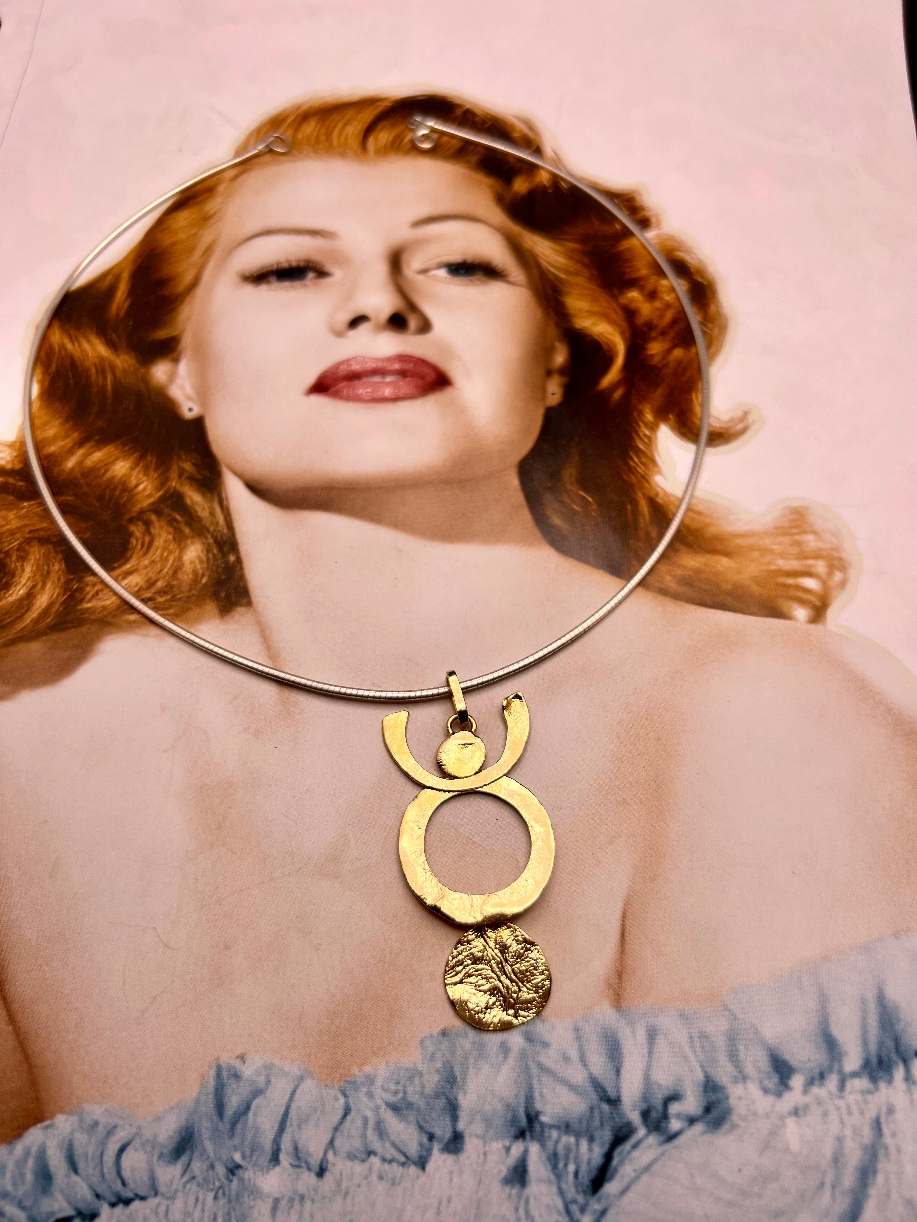 Woman holding the world, necklet