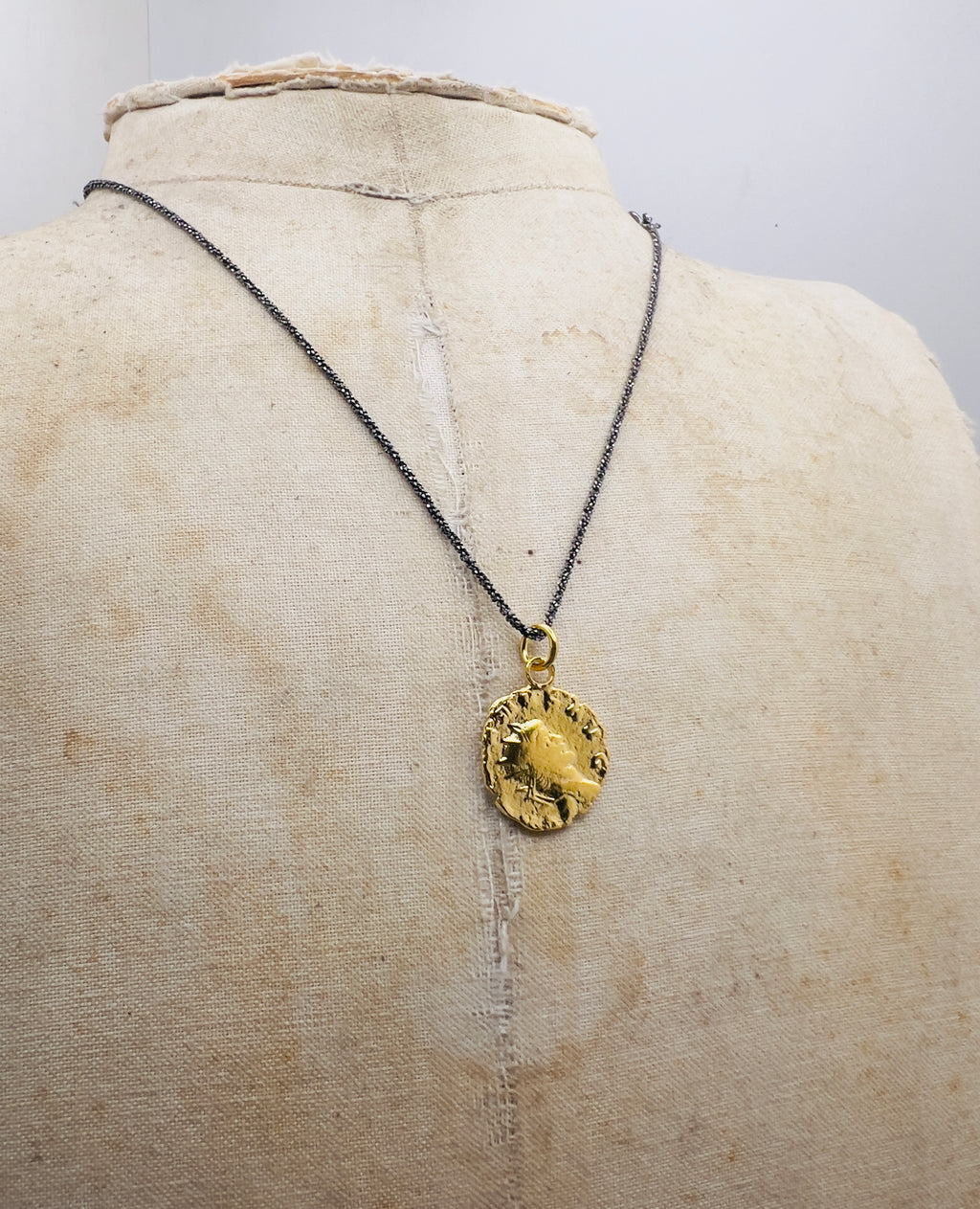 Pegasus small coin pendant