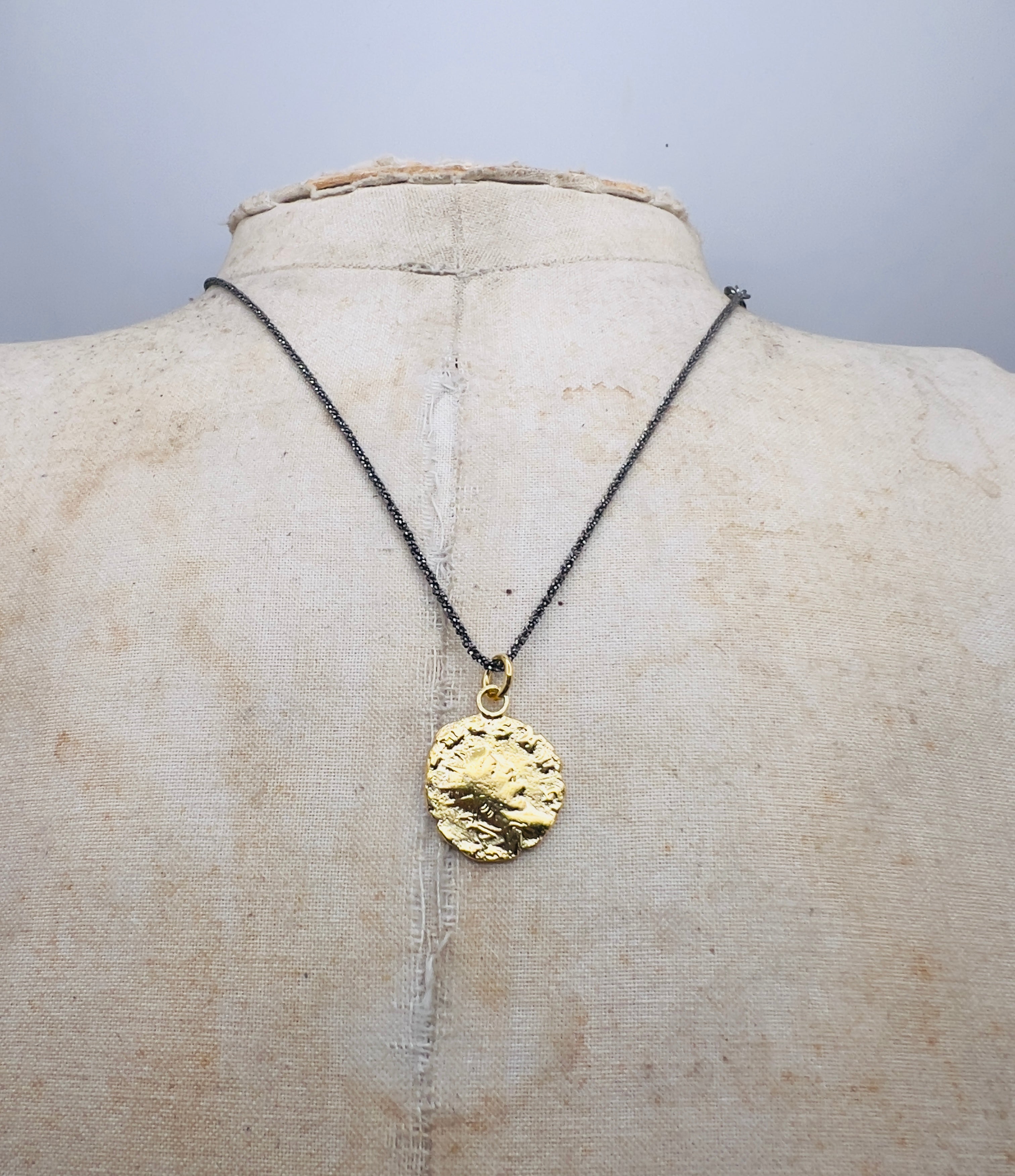 Pegasus small coin pendant