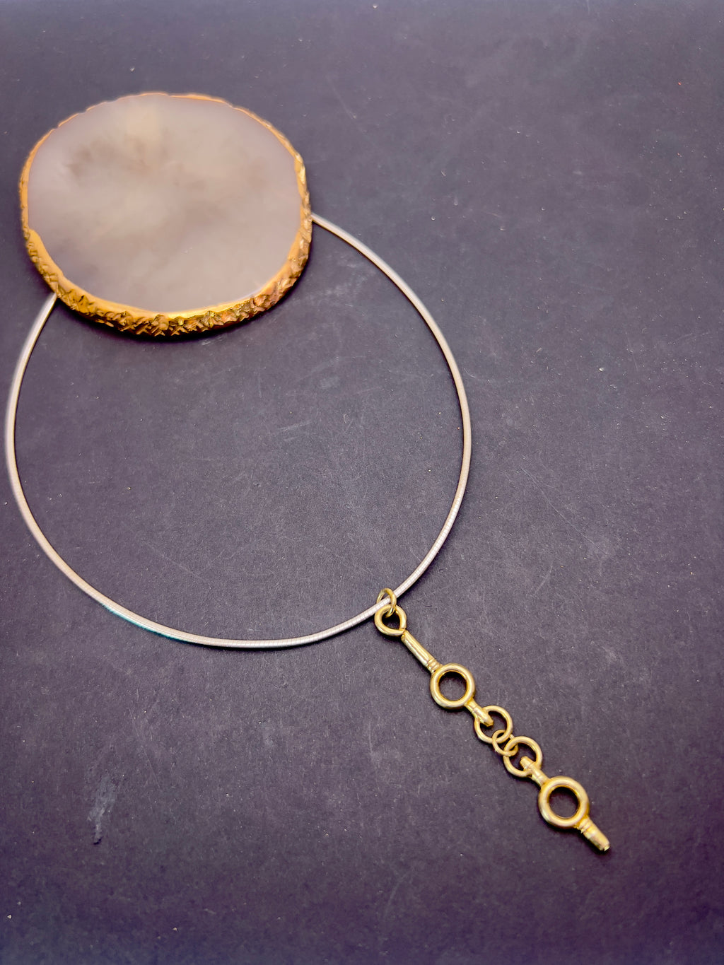 Gold Key piece necklace