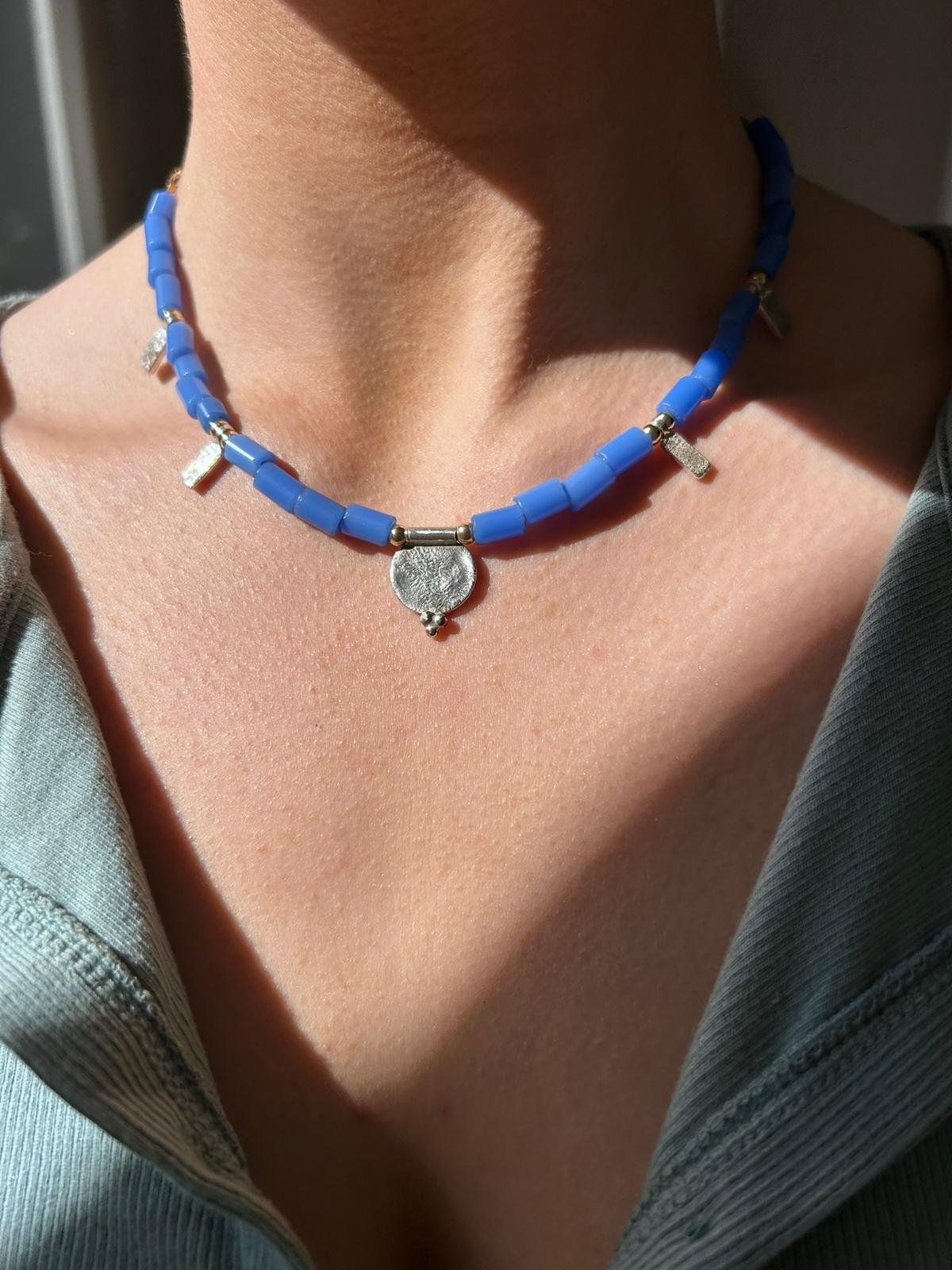 African Blue Mata necklace