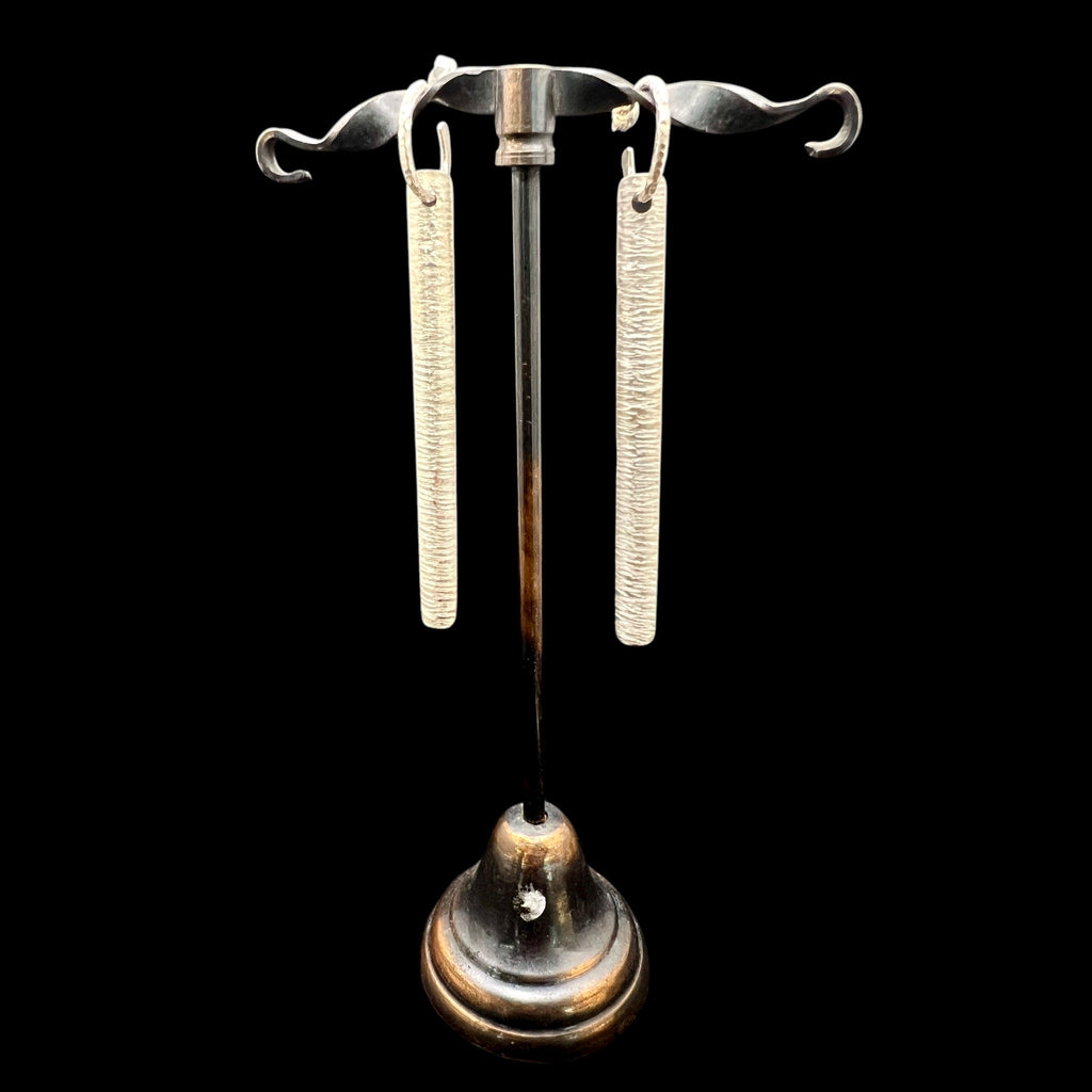 Razor clam earrings in silver and gold