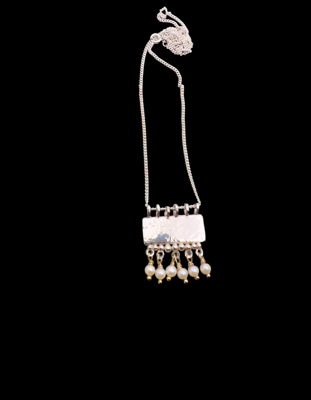 Pearl envelope necklace