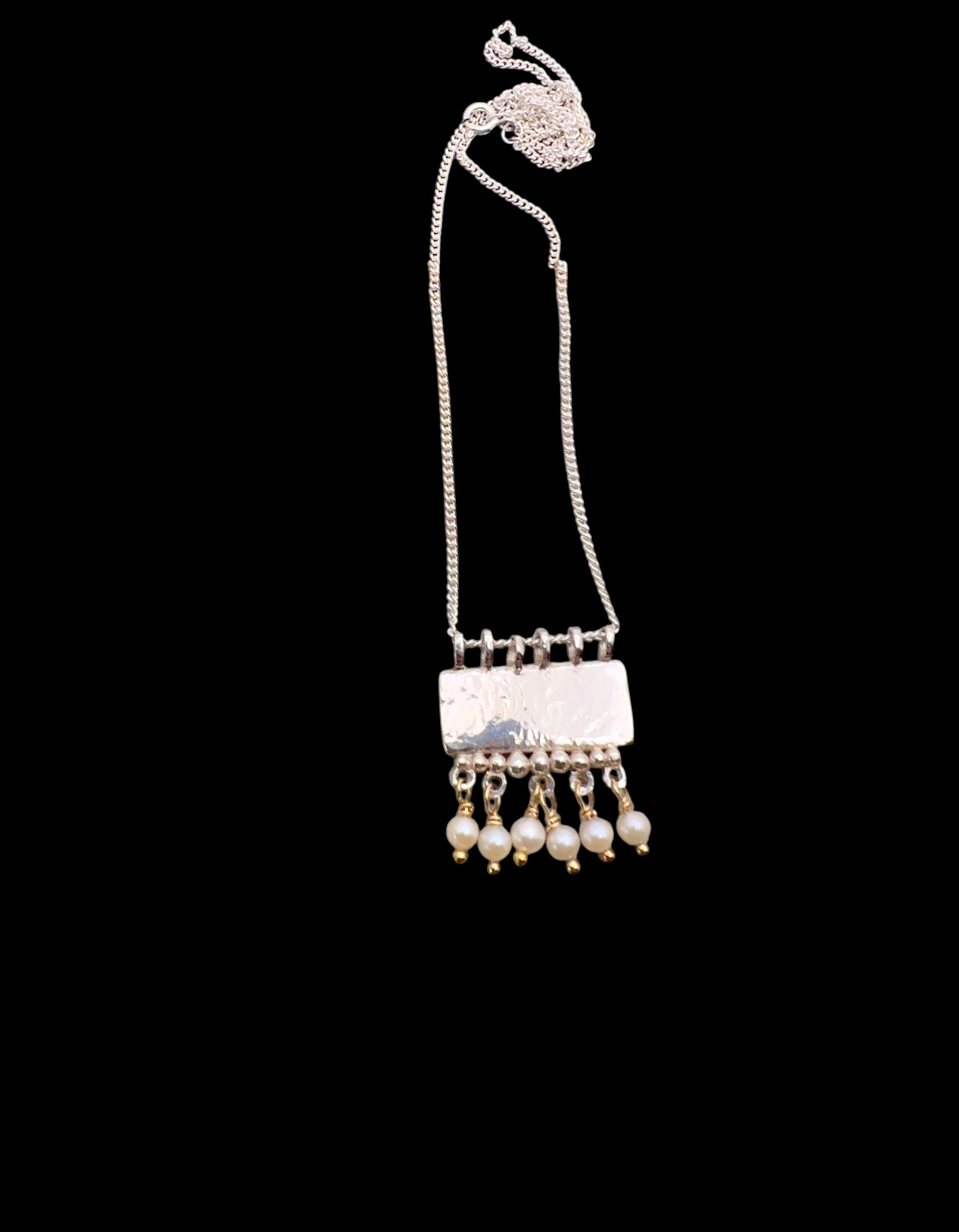 Pearl envelope necklace