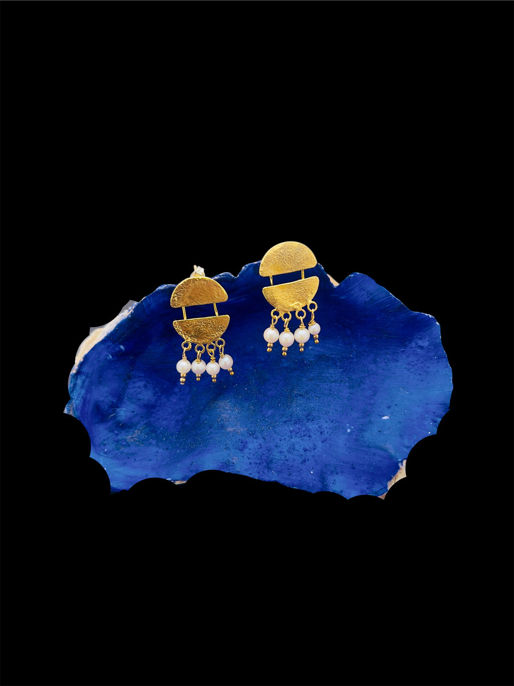 Split pearl earrings