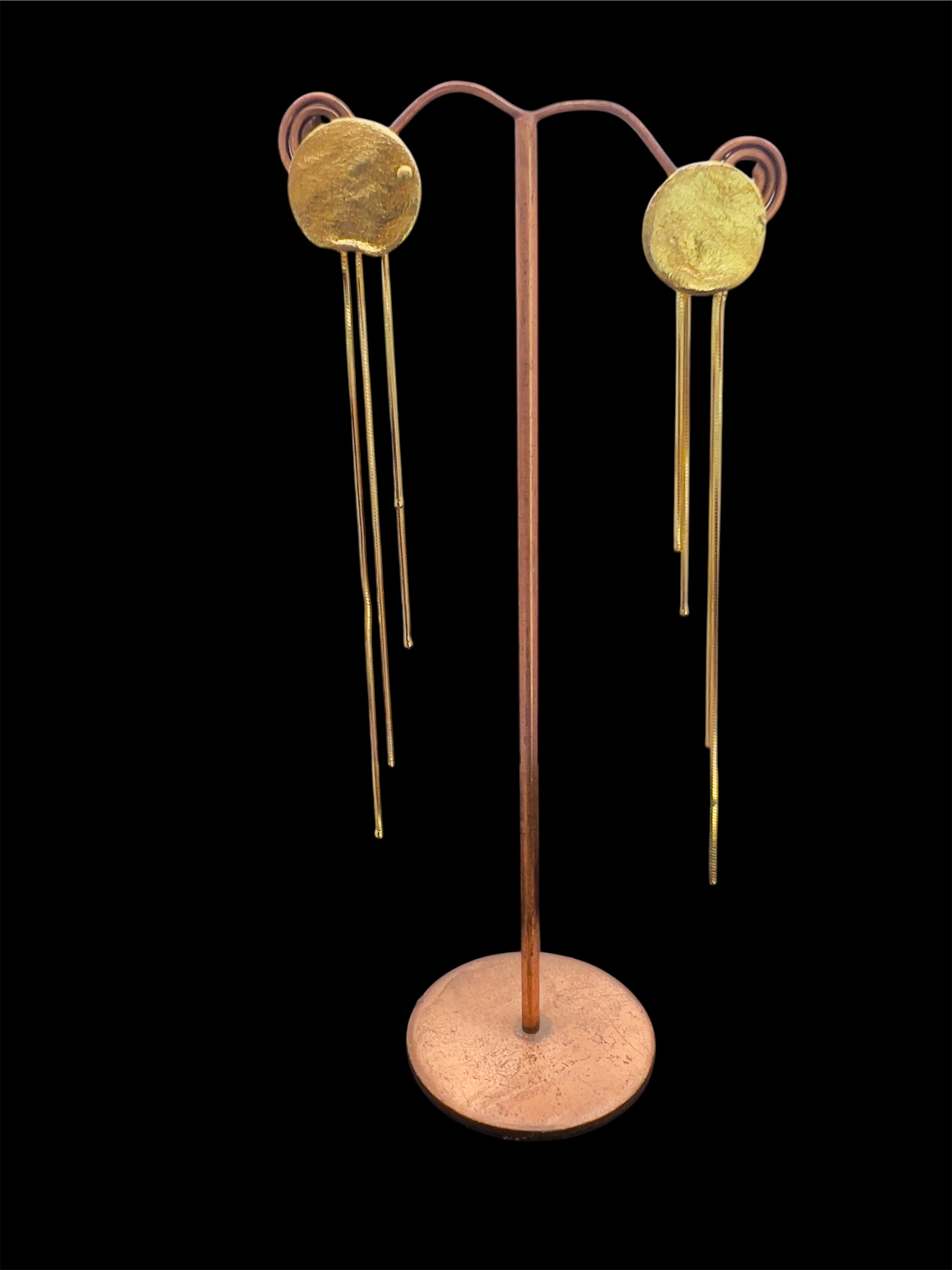 Slinky gold disco earrings