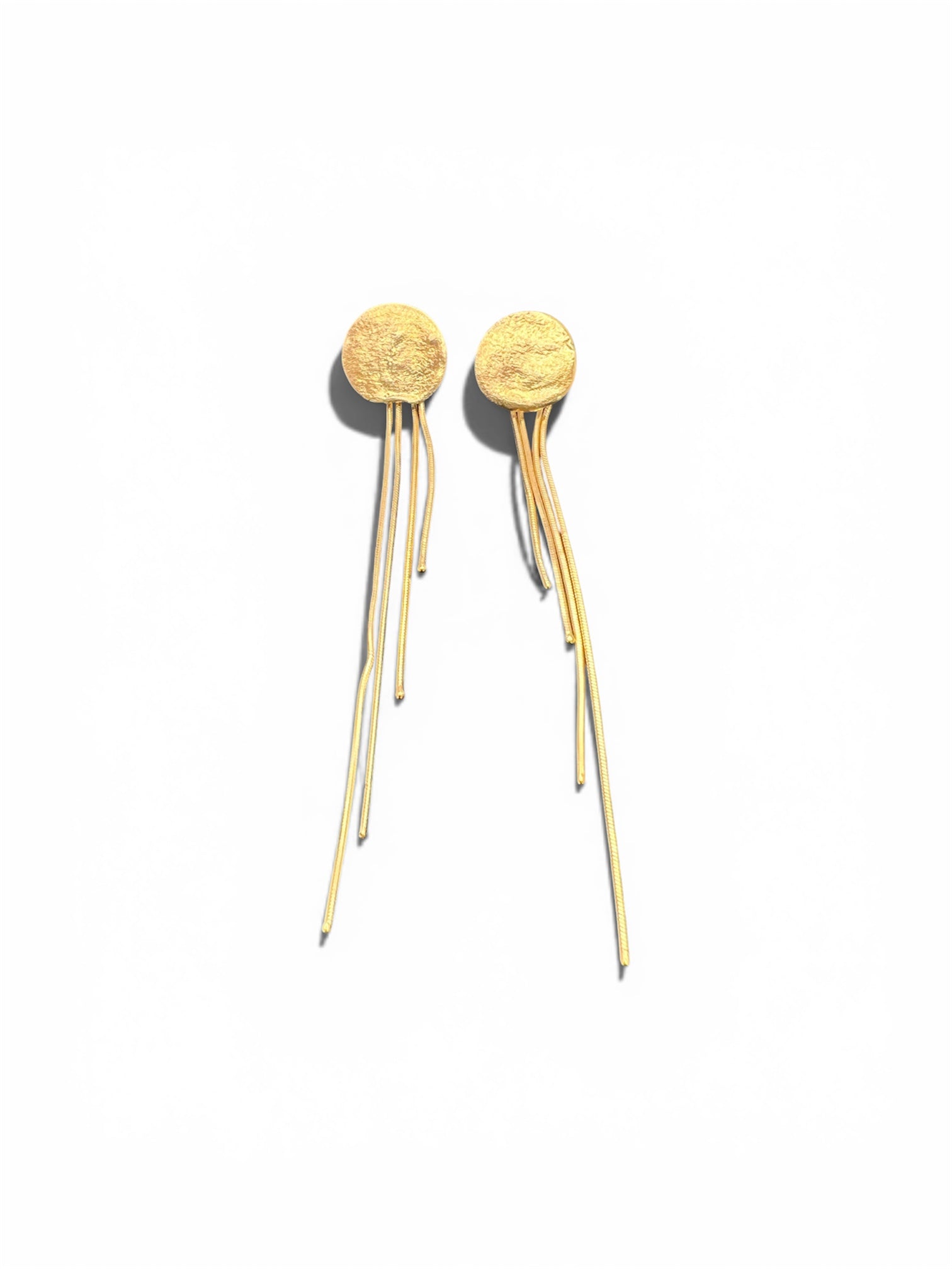 Slinky gold disco earrings