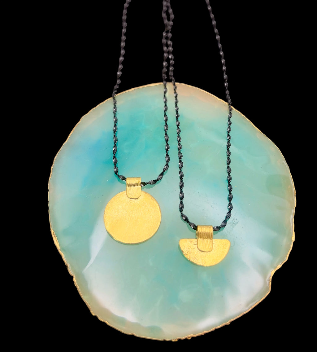 Sun on Black necklace