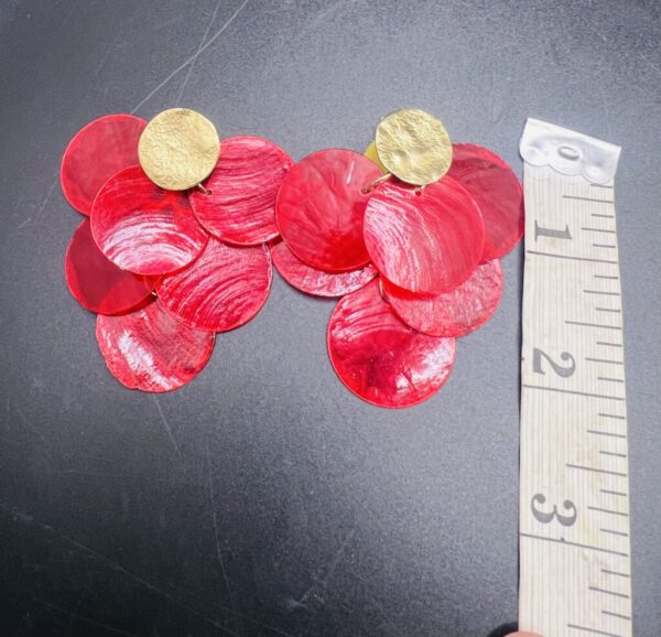 Red disco earrings - Image 6
