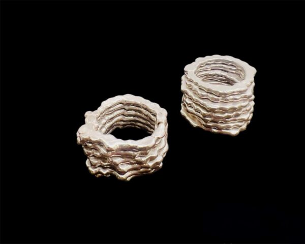 Silver stacking rings - Image 4