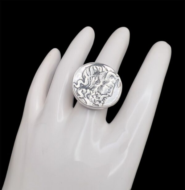 Poseidon silver ring